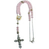 terço pérola rosa (com fecho)