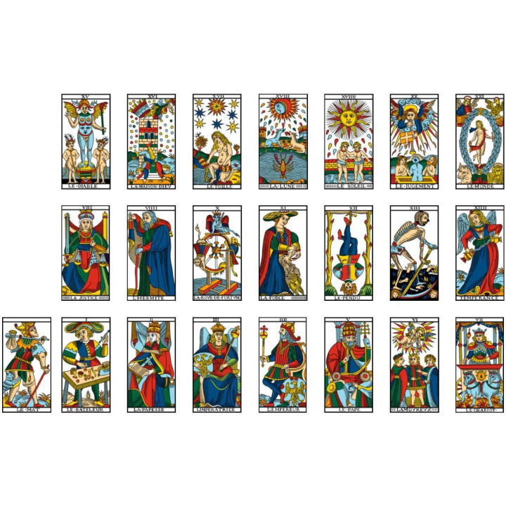 I 22 arcani maggiori – tarot di Marsiglia
