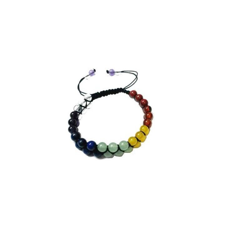 bracciale 7 chakra – palle doppie
