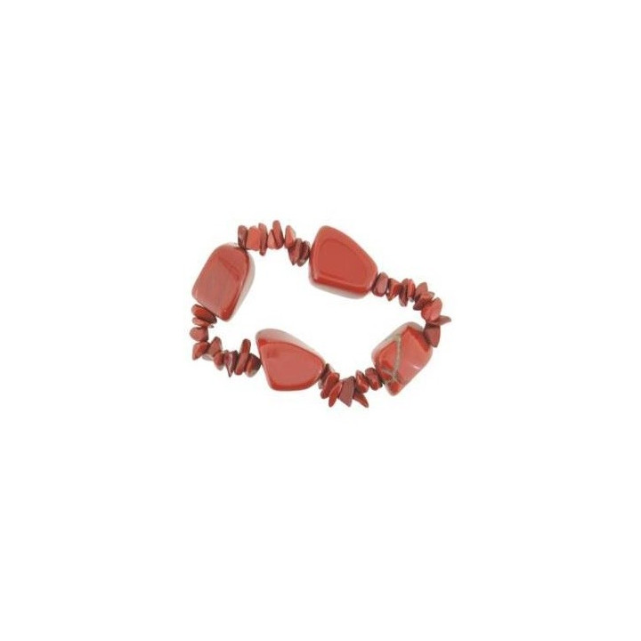 bracciale giaspì rosso – 4 pietre