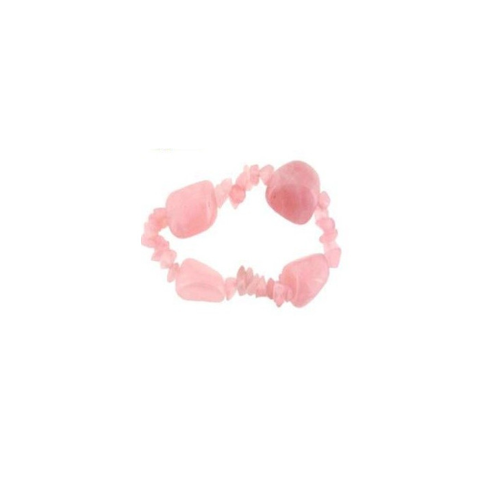 bracciale quarzo rosa – 4 pietre
