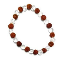pulseira rudraksha – quartzo