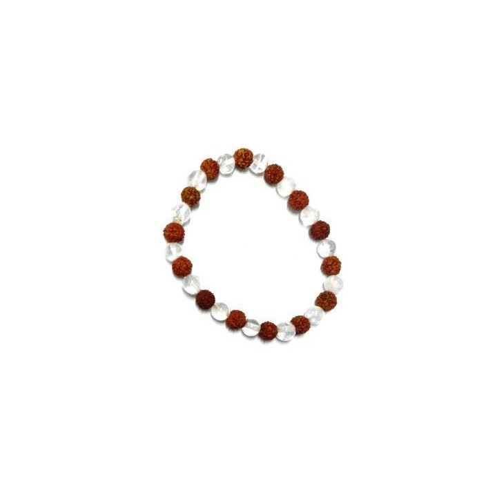 bracciale rudraksha – quarzo