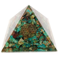 piramide orgonite crisocola – 7 x 7