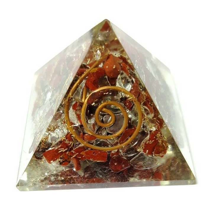 piramide orgonite giada e quarzo – 4 x 4
