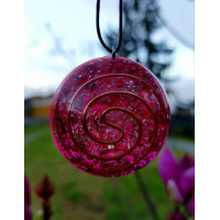 ORGONITE - Pendente com Colar Rosa