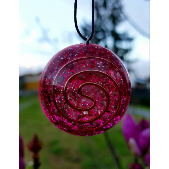 ORGONITE - Pendente com Colar Rosa