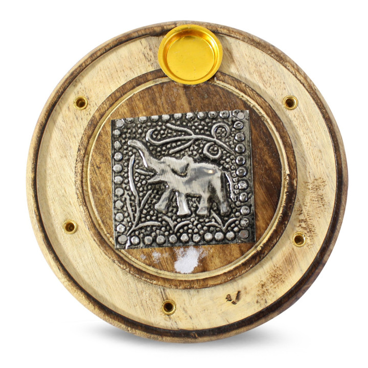 Bruciatore di incenso in legno con (elefante)