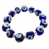 Pulseira Olho da Turquia - azul e prateado