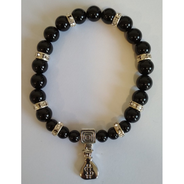 Bracciale Nera Turmalina e Sacco del Denaro