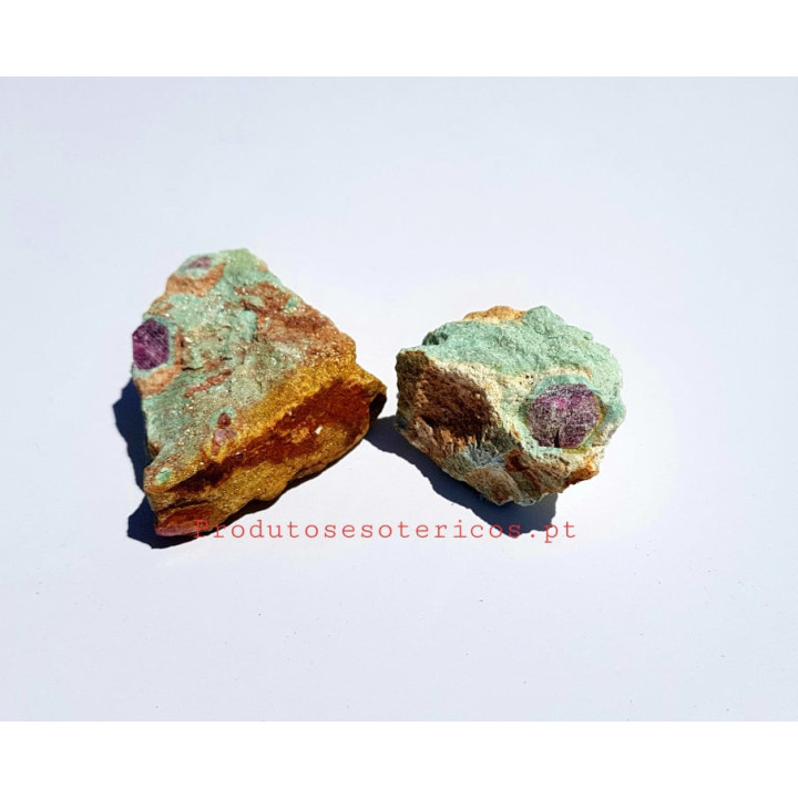 Rubino Fucsita Grezzo - Scatola 4x4