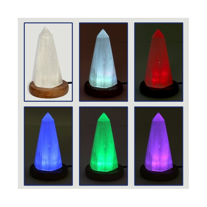 Lampada Selenite Obelisco - 9/10cm USB