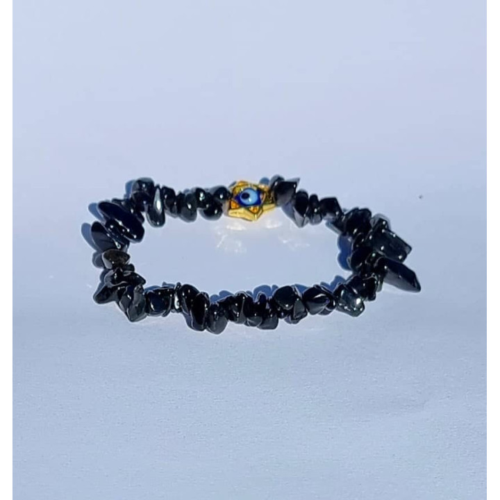 Bracciale Nera Turmalina e Occhio di Turchia - Chip
