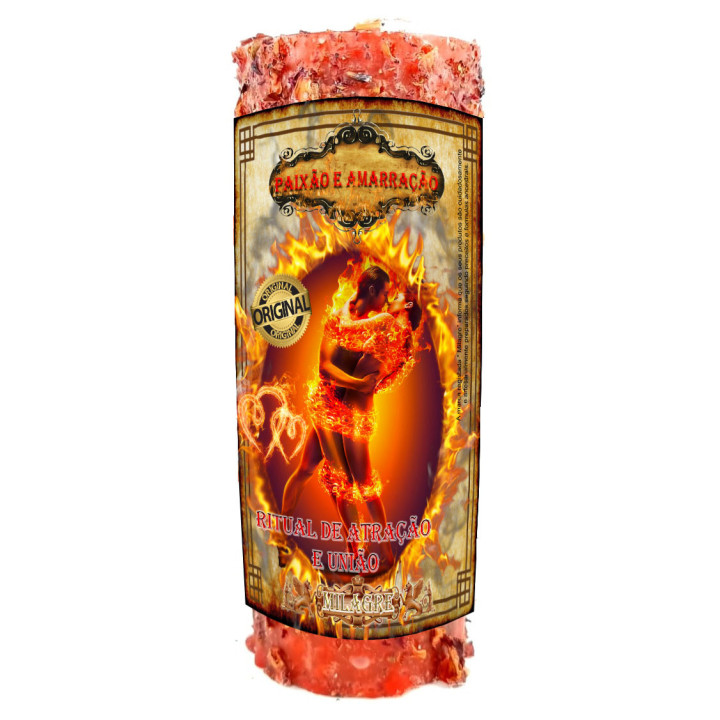 Große Kerze für Bindung und Liebe - Kräuterkerze