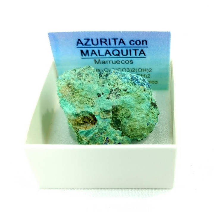Azurite con Malachite - (scatola 4x4)