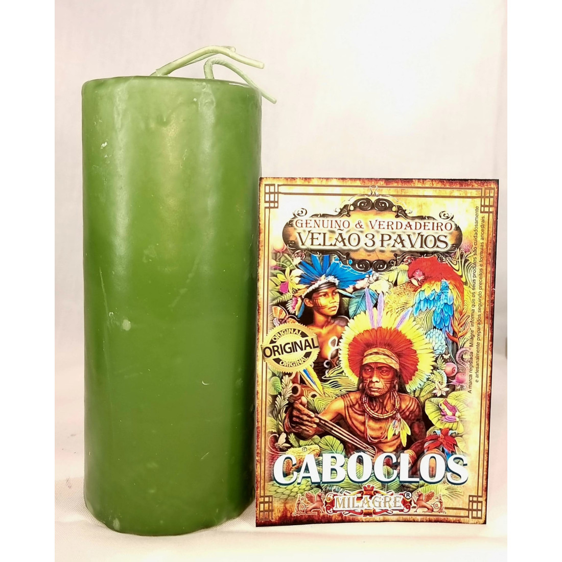 vela de 3 pavios orixá – caboclos