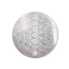 Placa Energética de Selenite - Flor da Vida & Chakras