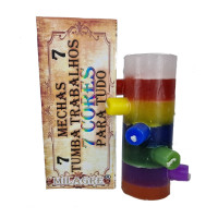 7 Wicks 7 Colors Candle | Spiritual Cleansing & Path Opening