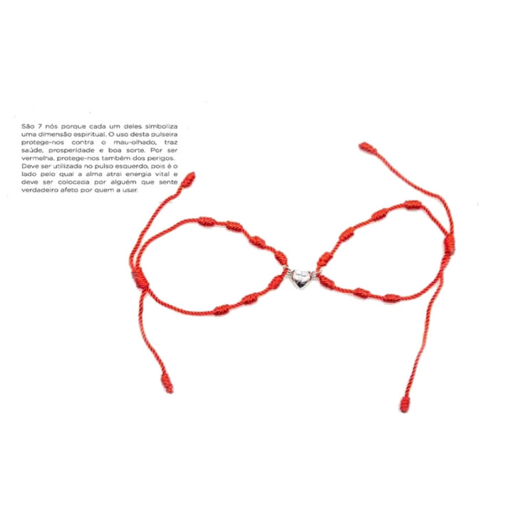 Armband 7 Knoten - Herz "Magnet" 2 Einheiten