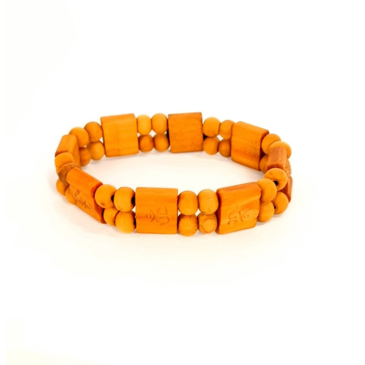 Pulseira Budista em Madeira com OM – Boas Energias