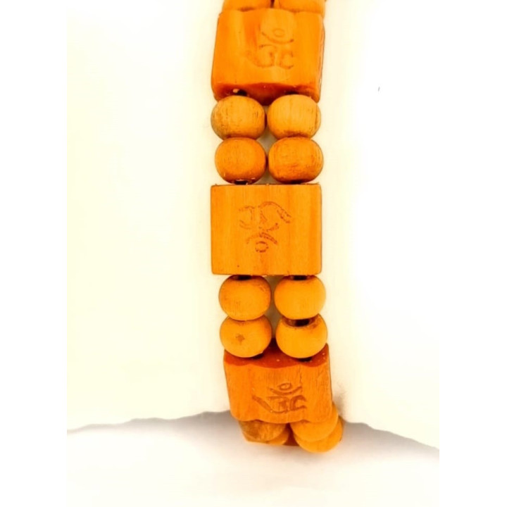 Buddhistisches Holzarmband mit OM – Positive Energien