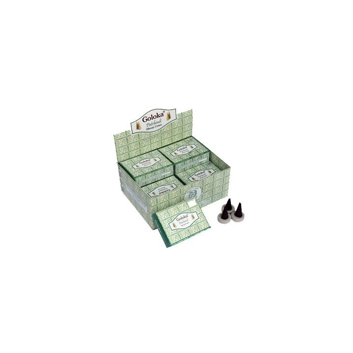 incenso a cono goloka patchouli – scatola da 12