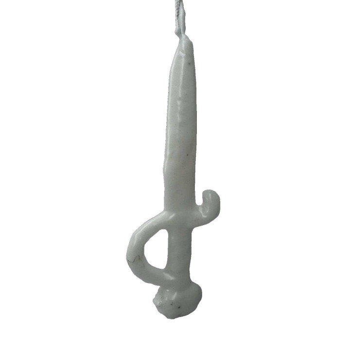 White Sword Candle – Protection, Energy Cleansing & Spiritual Defense