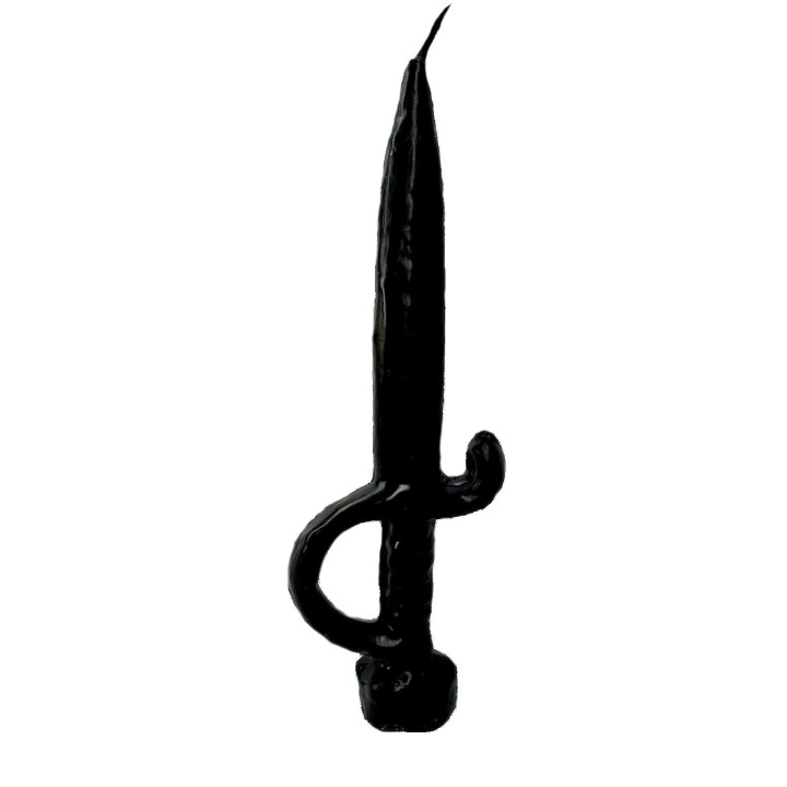 La bougie épée noire coupe et protège de tout mal