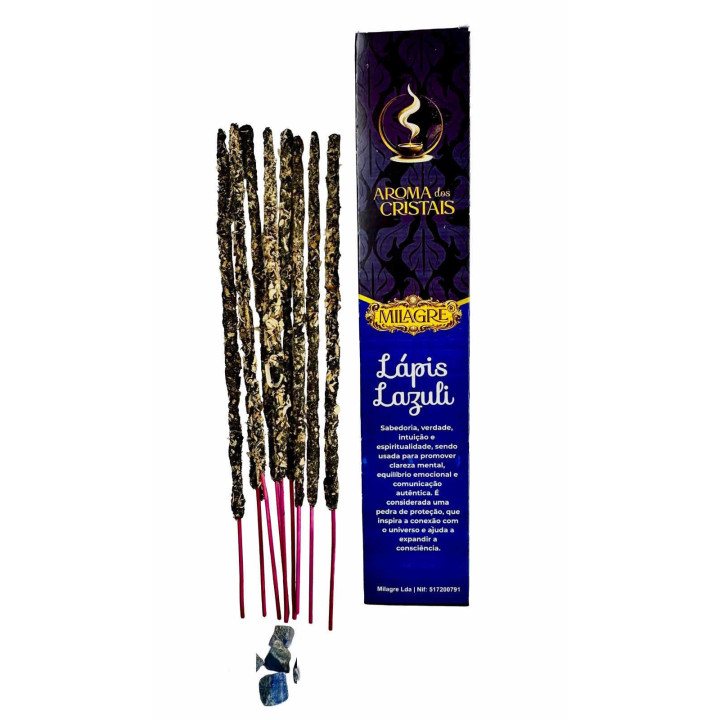 Organisches Lapislazuli-Räucherwerk mit Naturkristallen | Intuition & Weisheit