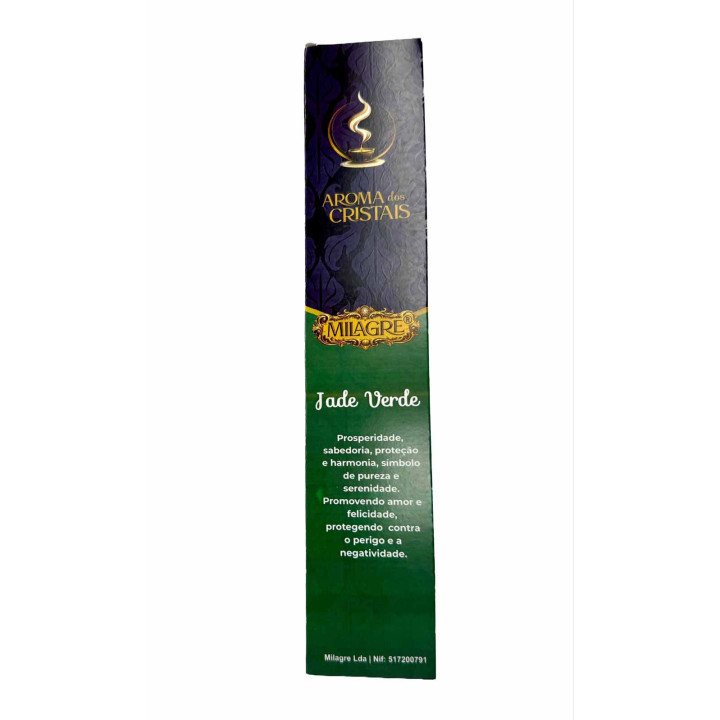 Encens Organique Jade Verte avec Cristaux Naturels | Prospérité et Harmonie