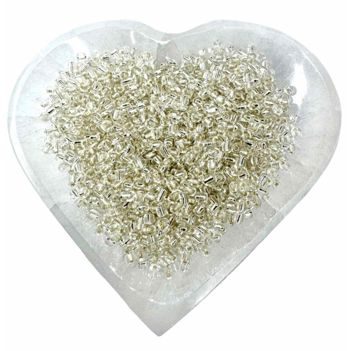 Perline Trasparenti Traslucide 220g | Interno Argentato per Lavori Spirituali