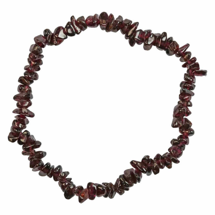 Bracciale Granato (Chip) | Pietra Naturale Elastica