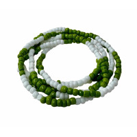Guia de Missangão Branco e Verde 45 cm | Milagre