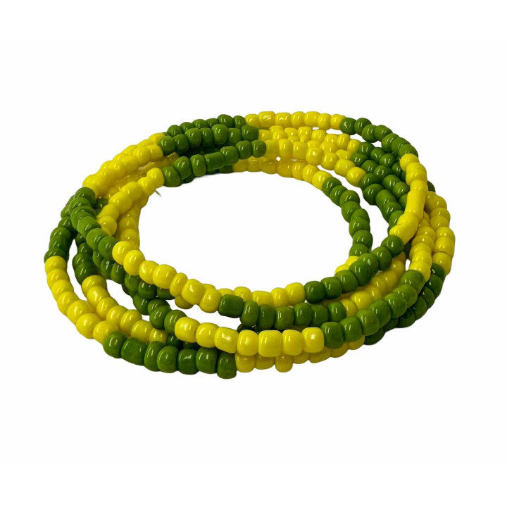 Guia de Missangão Amarelo e Verde 45 cm | Milagre