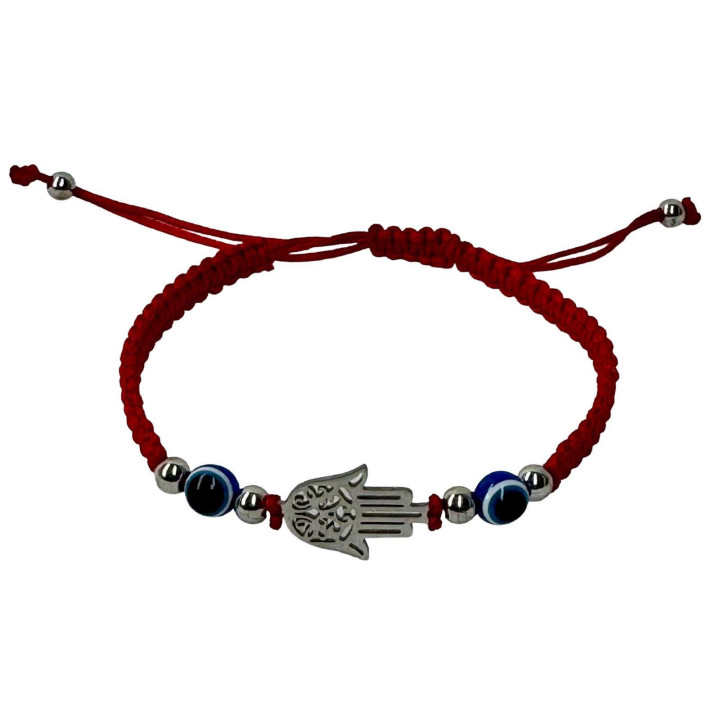 Pulseira Macramé Mão de Fátima e Olho Turco | Milagre
