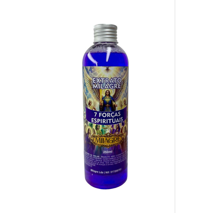 Banho 7 Forças Espirituais 250ml – Descarga e Limpeza | Milagre