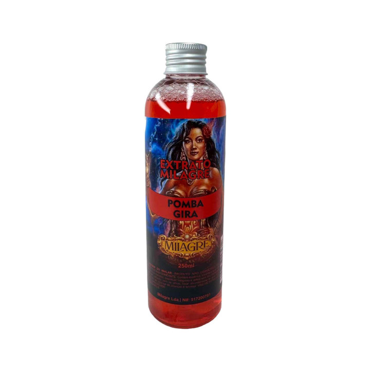 Il Bagno Pomba Gira Milagre 250 ml è un rituale spirituale simbolicamente ispirato alla forza di Pomba Gira, sviluppato per lavo